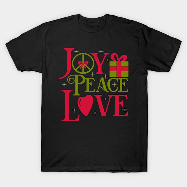 Joy Peace Love T-Shirt by holidaystore